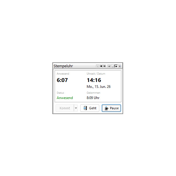 Xpert-Timer Works – Time clock for clock-in/out recording