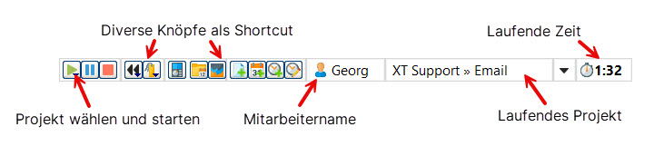 Xpert-Timer Zeitleiste - Übersichtliche Zeiterfassung und Projektmanagement