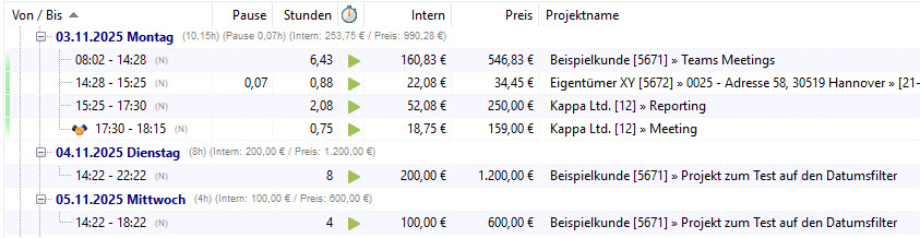 Xpert-Timer Zeitstempel - Übersichtliche Zeiterfassungs-Dokumentation